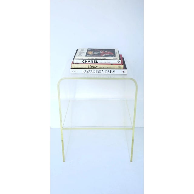 Lucite Table With Storage Shelf, in the Modern Style, Late 20th Century For Sale In New York - Image 6 of 12