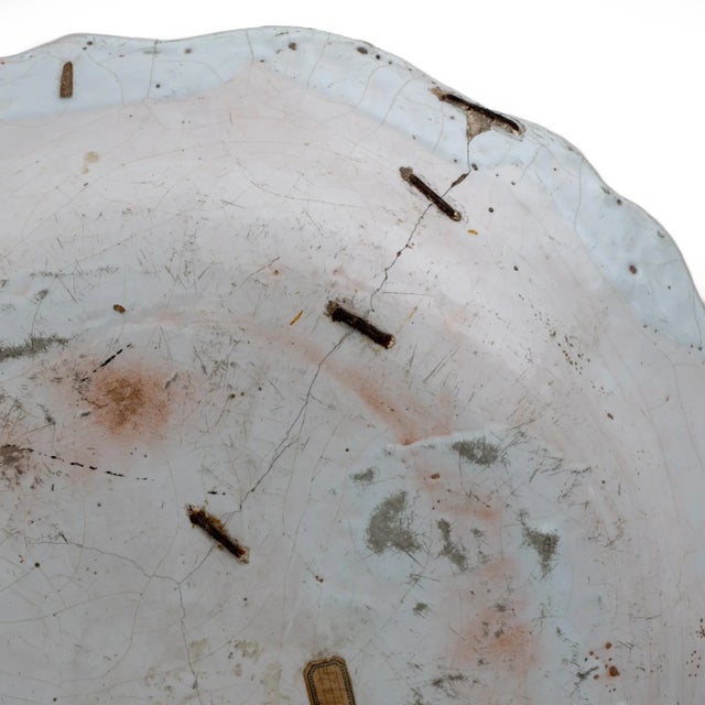 Large Plate from Jean-Baptiste Guillibaud, France, Rouen, 1730s For Sale - Image 10 of 12