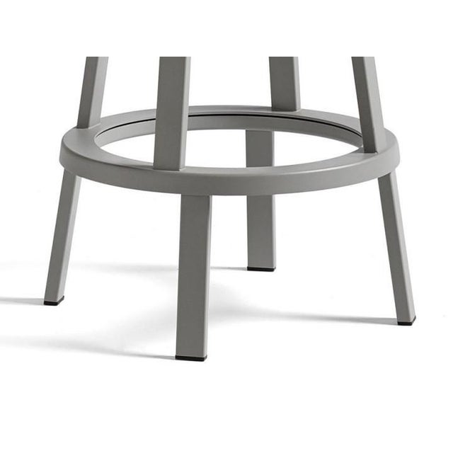 Revolver Bar Stool in Grey For Sale - Image 5 of 9