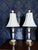 Brass Vintage Lenox Porcelain & Brass Table Lamps - A Pair For Sale - Image 8 of 12