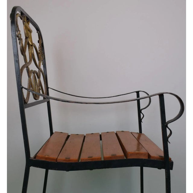 Sz: 36"H x 21"W x 21"D *Lacking 2 left side slat bolts for wood panel seat* *Requires custom 'white glove' S&H @ buyer's...