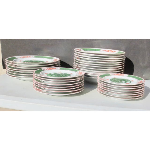 Ceramic Fitz and Floyd Service Dragon Crest -Set of 36 Pieces For Sale - Image 7 of 10