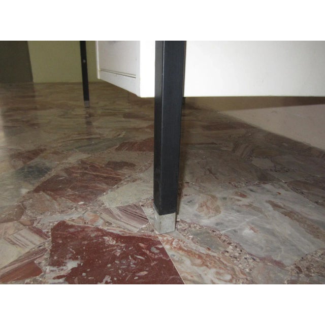 Scriavanian Black and White Desk, 1950s For Sale - Image 4 of 9