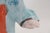 Fu Xing Chinese Ceramic Figurine Hand Painted Blue Robes With Golden Gourd 5024b For Sale - Image 9 of 11