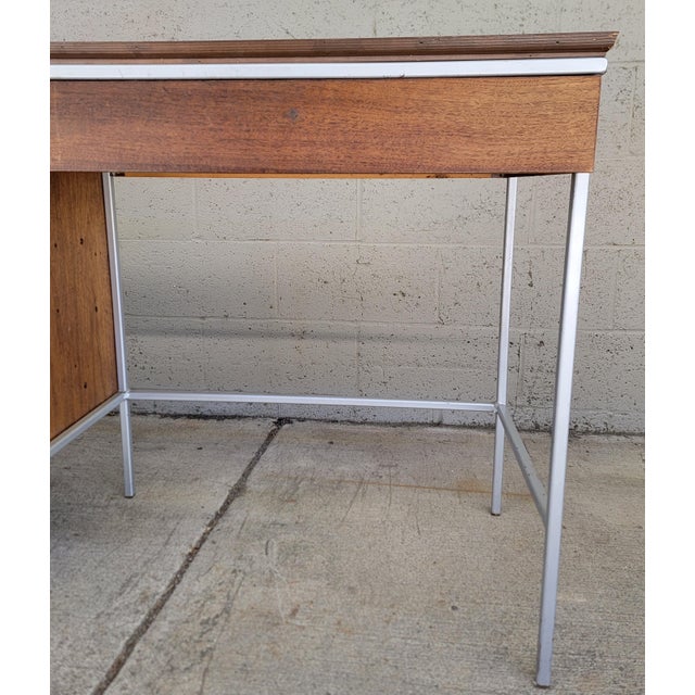 Wood Vista of California Industrial Style Mid-Century Modern Desk For Sale - Image 7 of 18