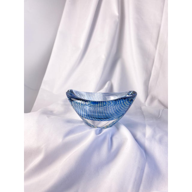 Orrefors Crystal "Kraka" Small Bowl Signed by Artist Sven Palmqvist For Sale In Portland, OR - Image 6 of 15