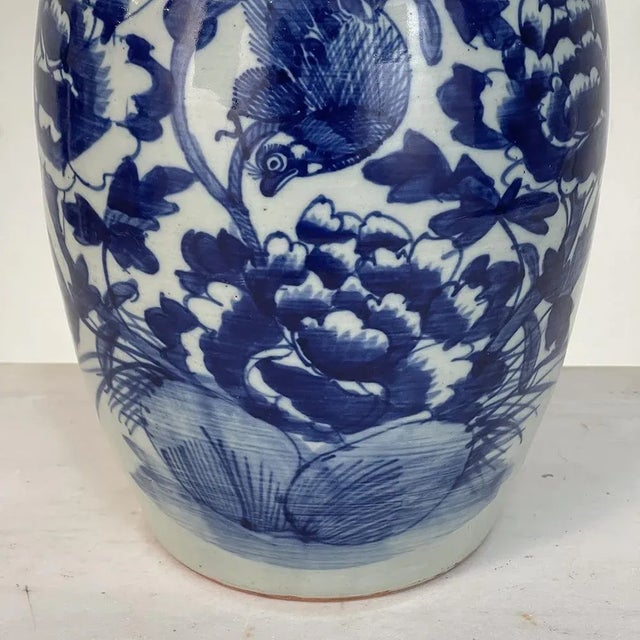 19th Century Chinese Blue & White Lidded Urn For Sale In Dallas - Image 6 of 13