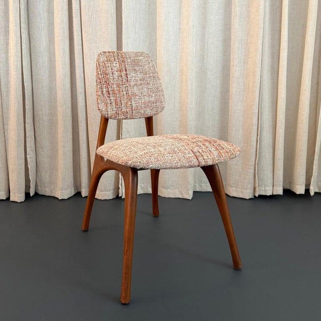 Mid-Century Modern Mid-Century Modern Sculptural Walnut Side Chair by Bertha Schaefer For Sale - Image 3 of 8