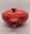 Art Deco Vintage Red Hall Pottery Art Deco Sundial Covered Casserole Dish For Sale - Image 3 of 16