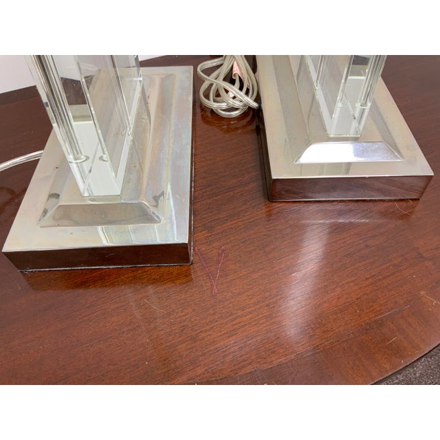 21st Century Acrylic Lamps - a Pair For Sale - Image 10 of 11