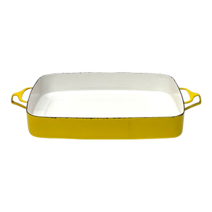 Large Yellow Enamel "Kobenstyle” Baking Dish by Dansk