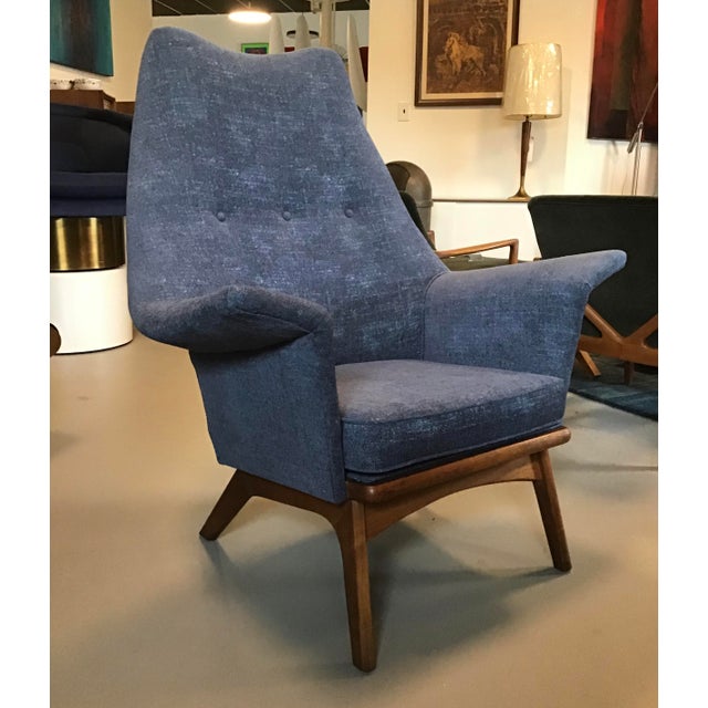1960s MidCentury Modern Adrian Pearsall Model 1611C Wingback Chair