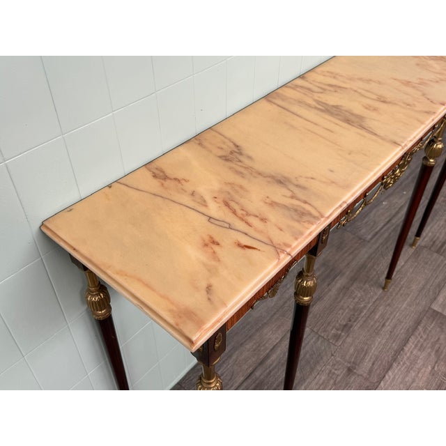 Vintage Italian Console with Marble Top, 1960s For Sale - Image 11 of 11
