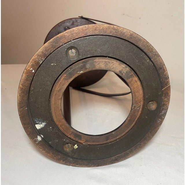 Rare Antique Handmade Art Deco Wood Smoking Cushman Smoker Floor Stand Ashtray For Sale - Image 13 of 14