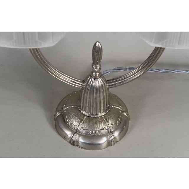 Georges Leleu - French Art Deco 1930s Twin Branch Table Lamp - A Pair For Sale - Image 9 of 11