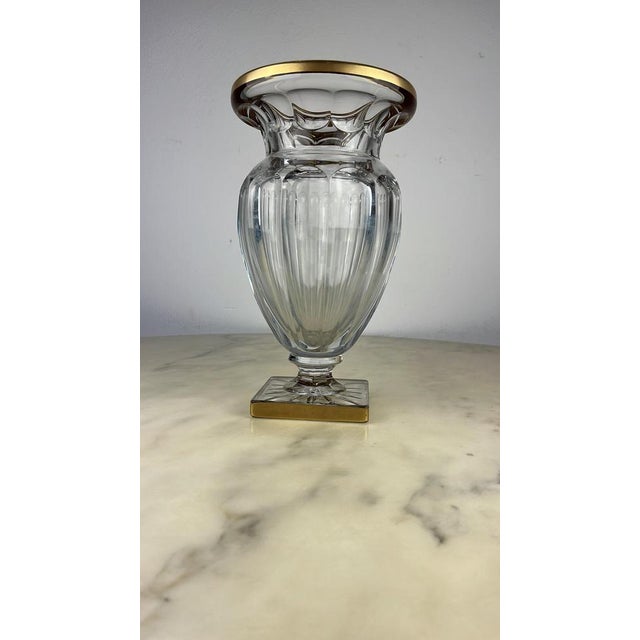 Lead Crystal Vase, France, 1980s For Sale - Image 14 of 15