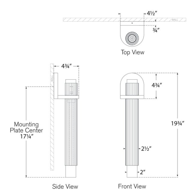 Metal Windsor Smith for Visual Comfort Signature Arena 20" Sconce in Hand-Rubbed Antique Brass with White Ribbed Glass For Sale - Image 7 of 9