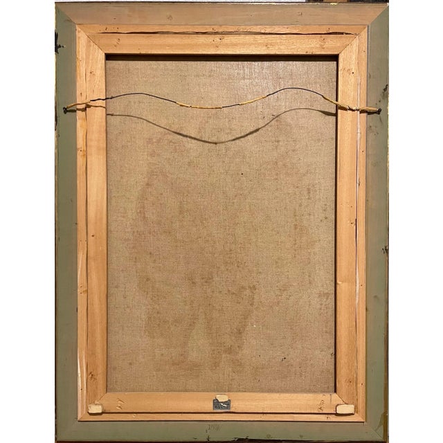 Textile Albert Goldman, Sephardic Jewish Men Vibrant Judaica Vintage Oil Painting Israeli Artist Goldman For Sale - Image 7 of 8