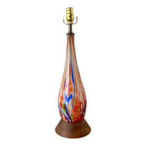 Vintage Boho Italian Glass Lamp