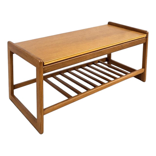 Mid-Century Modern Teak Coffee Table with Magazine Rack, 1960s For Sale