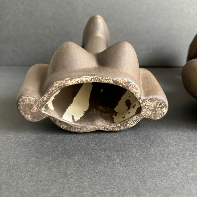 California Pottery Male & Female Tribal Bust Brayton Laguna Attributed a Pair For Sale - Image 11 of 12