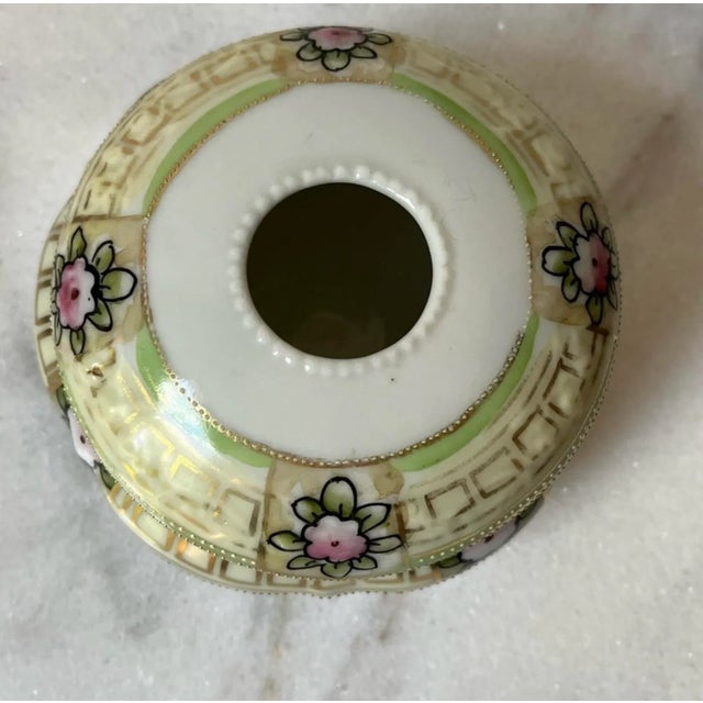 Antique Nippon Porcelain Hair Receiver. For Sale - Image 10 of 12