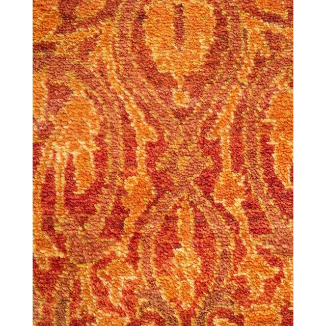 Traditional Mogul Collection Hand-Knotted Area Rug - Orange 4' 3" x 6' 3" For Sale - Image 3 of 9