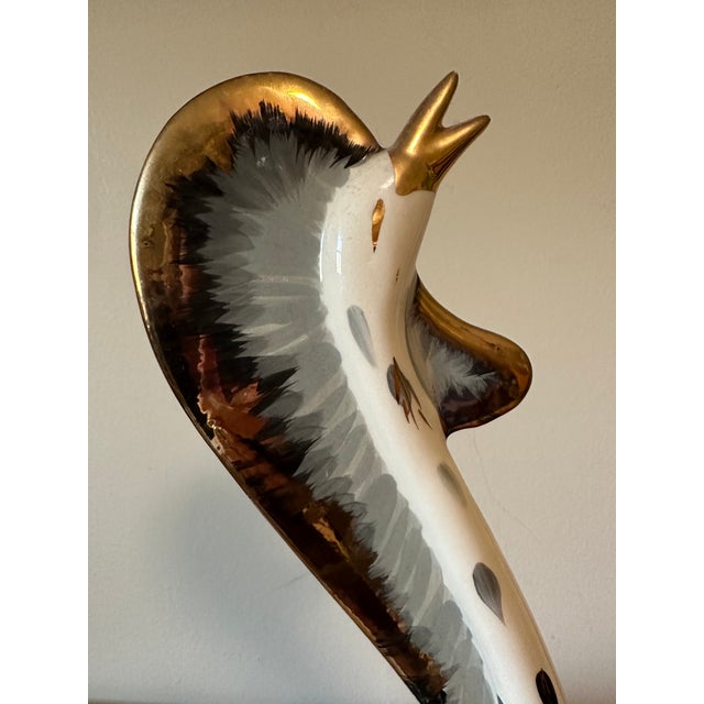 Post war whimsy, this large decorative bowl commands quite a presence. Excellent condition, free from chips or cracks....