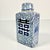 Ceramic Mid-Century Boho Chic Chinoiserie Hollywood Regency Blue & White Square Happiness Ginger Jars For Sale - Image 7 of 8