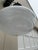American Vintage Large Schoolhouse Globe With Dark Brass Flushmount Ceiling Fixture For Sale - Image 3 of 6