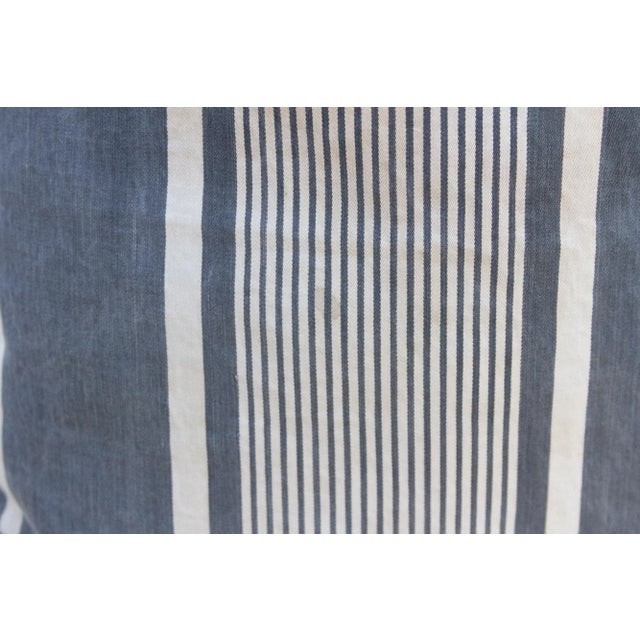 Charcoal & White European Grain Sack Pillow For Sale - Image 4 of 9