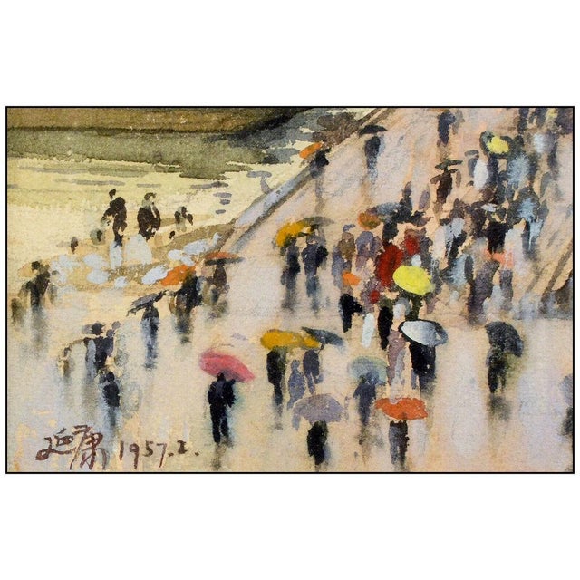 Figurative 1950s Luding Bridge, Yan-Kang Qian For Sale - Image 3 of 5