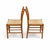 A beautifully balanced pair of vintage Italian dining chairs, crafted from solid beech wood with classic ladder-back...
