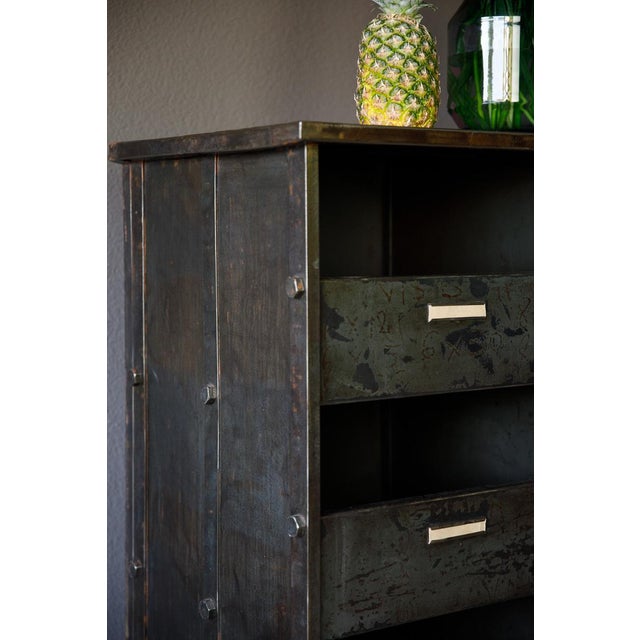 Industrial Metal Storage Rack, 1950s For Sale - Image 6 of 9
