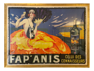 Large-Format Art Deco Fap'Anis Lithograph Poster after Henri Delval, 1925