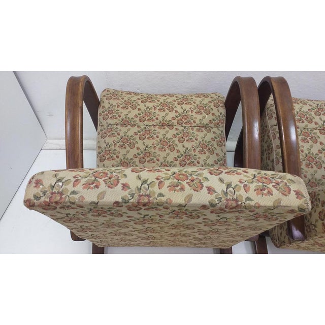 H 269 Jindřich Halabala Armchairs and Spider Table, Former Czechoslovakia, 1960s, Set of 3 For Sale - Image 13 of 18