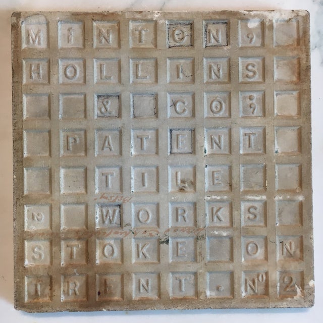 Ceramic Early 19th Century Hand Painted Country Scene Tile by Minton For Sale - Image 7 of 7