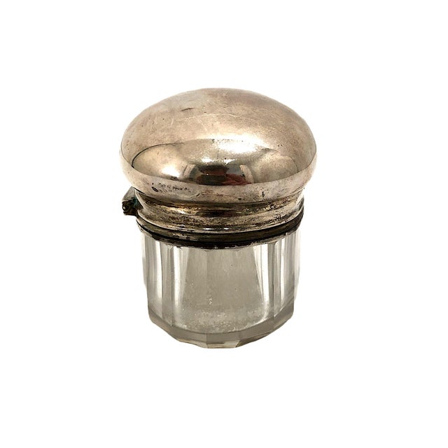 Early 20th Century Edwardian Sterling Silver and Cut Crystal Vanity Bottle by Drew & Sons For Sale - Image 5 of 8