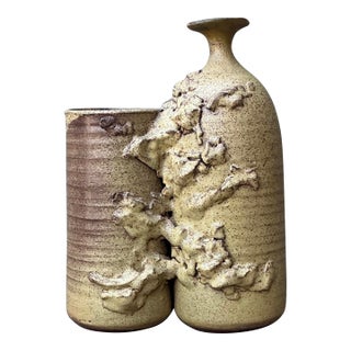 Vintage Original Studio Pottery Vase For Sale