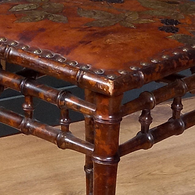 Art Nouveau Stool by George Hulbe, 1880 For Sale - Image 4 of 15