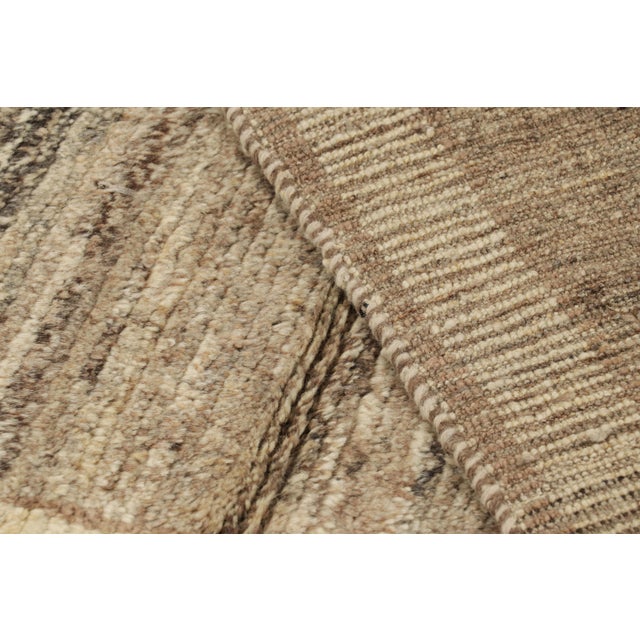 Beige Vintage Gabbeh Persian Runner Rug in Beige and Brown Tones - Rug & Kilim For Sale - Image 8 of 8