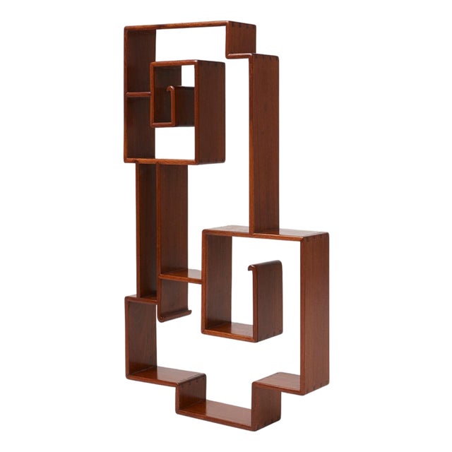 Mid 20th Century Rosewood Wall Hanging Shelf For Sale