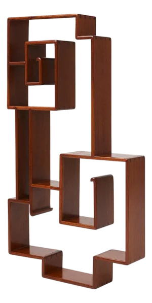 Mid 20th Century Rosewood Wall Hanging Shelf