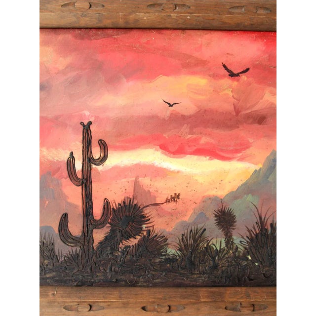 Vintage Southwestern Landscape Painting For Sale - Image 4 of 10