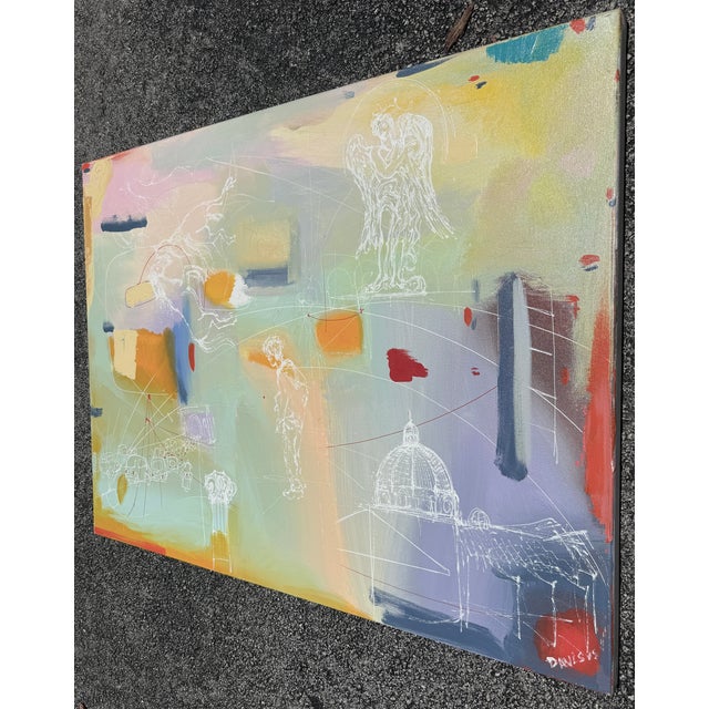 Abstract Expressionism "European Memories", Acrylic on Canvas by Joe Davis For Sale - Image 3 of 9