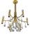 Modern Brass Chandelier attributed to Gaetano Sciolari, 1970s For Sale