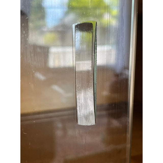 Mid-Century Modern 1958 Northwest Chair Company 8 Piece Solid Maple and Rattan Glass Front Hutch For Sale - Image 3 of 11