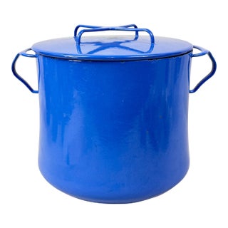 Mid-Century Modern Dansk Kobenstyle Blue Enamel 8-Quart Stock Pot by Jens Quistgaard For Sale