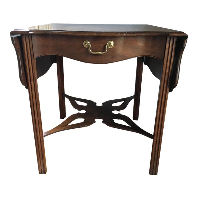 1970s Baker Drop Leaf Table For Sale