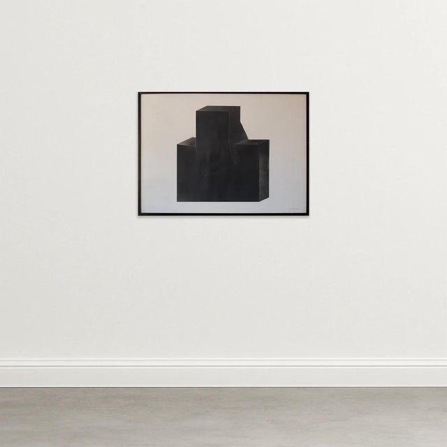 In this minimalist abstract work, the artist experiments with shape, dimension and texture to create a highly intriguing...